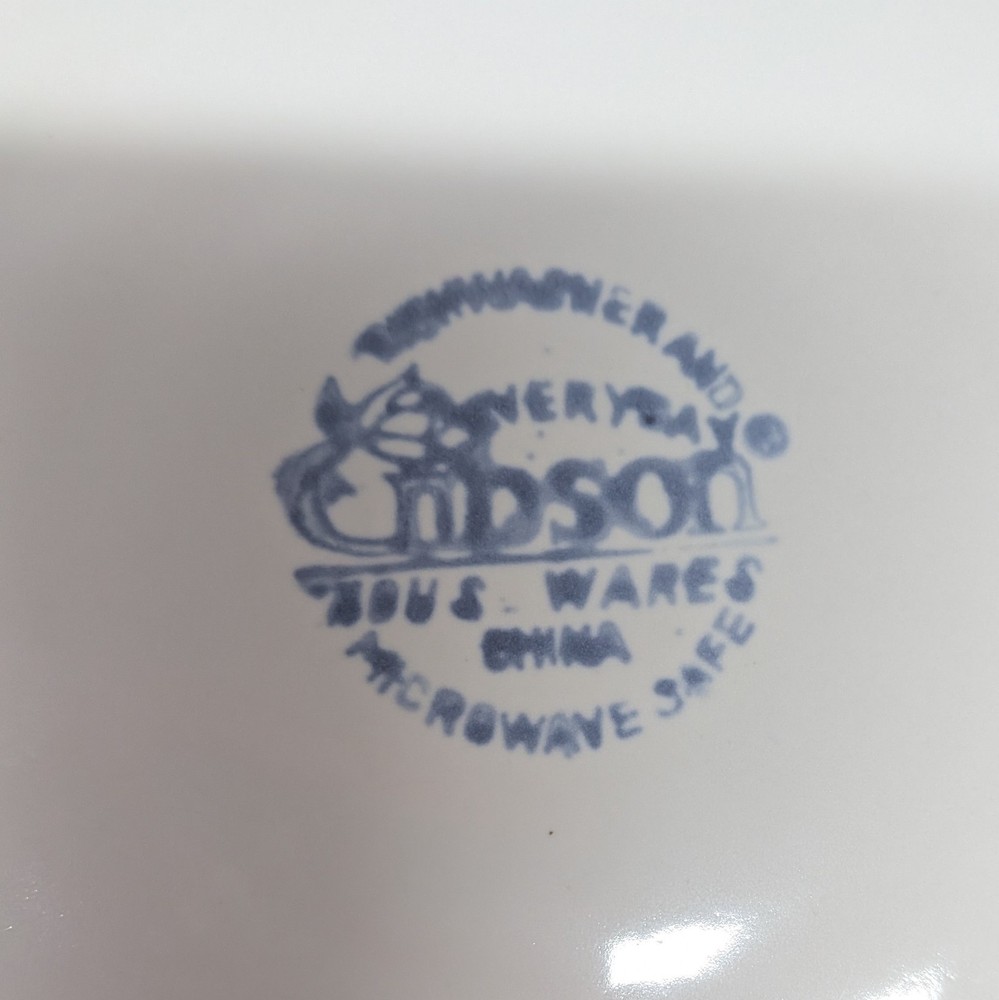Gibson White/Blue Stripe Stackable Mixing Bowl Set of 3