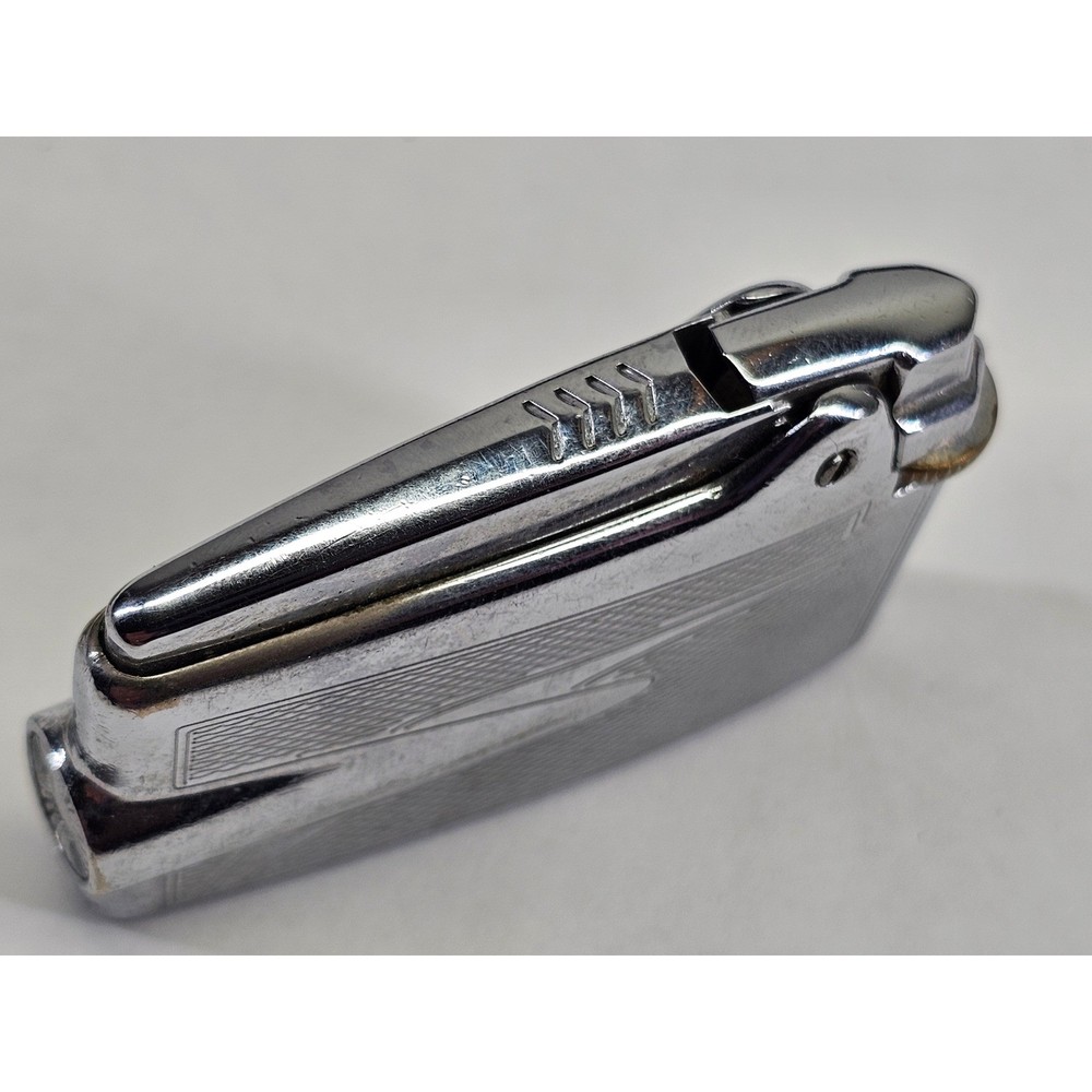 Ronson Lighter Set Adonis Varaflame Vintage Silver Chrome Fair Condition 2pc