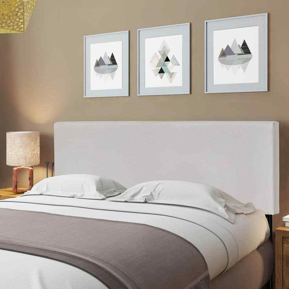 Furinno Solid Plain Headboard Only Queen Size Mounted Upholstered Polyester