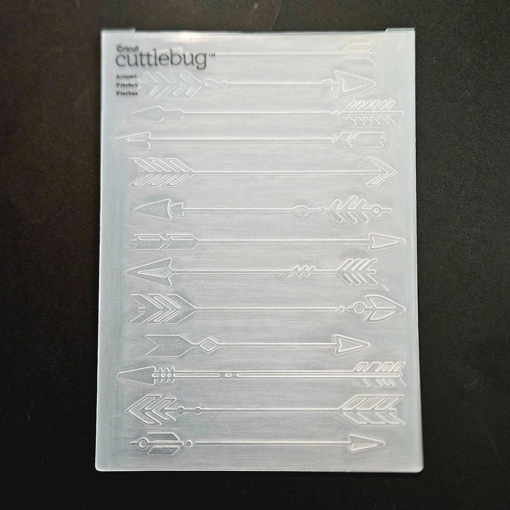 ARROWS Cuttlebug Embossing Folder 5¼"×7¼" Directional Wander Texture um687