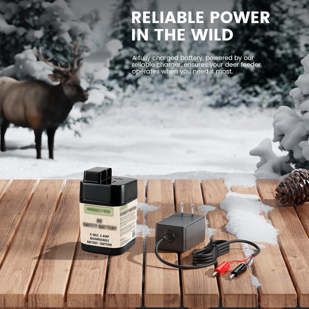 6V Battery Replacement Charger with LED Indicator & Self-Adapting Plug Design