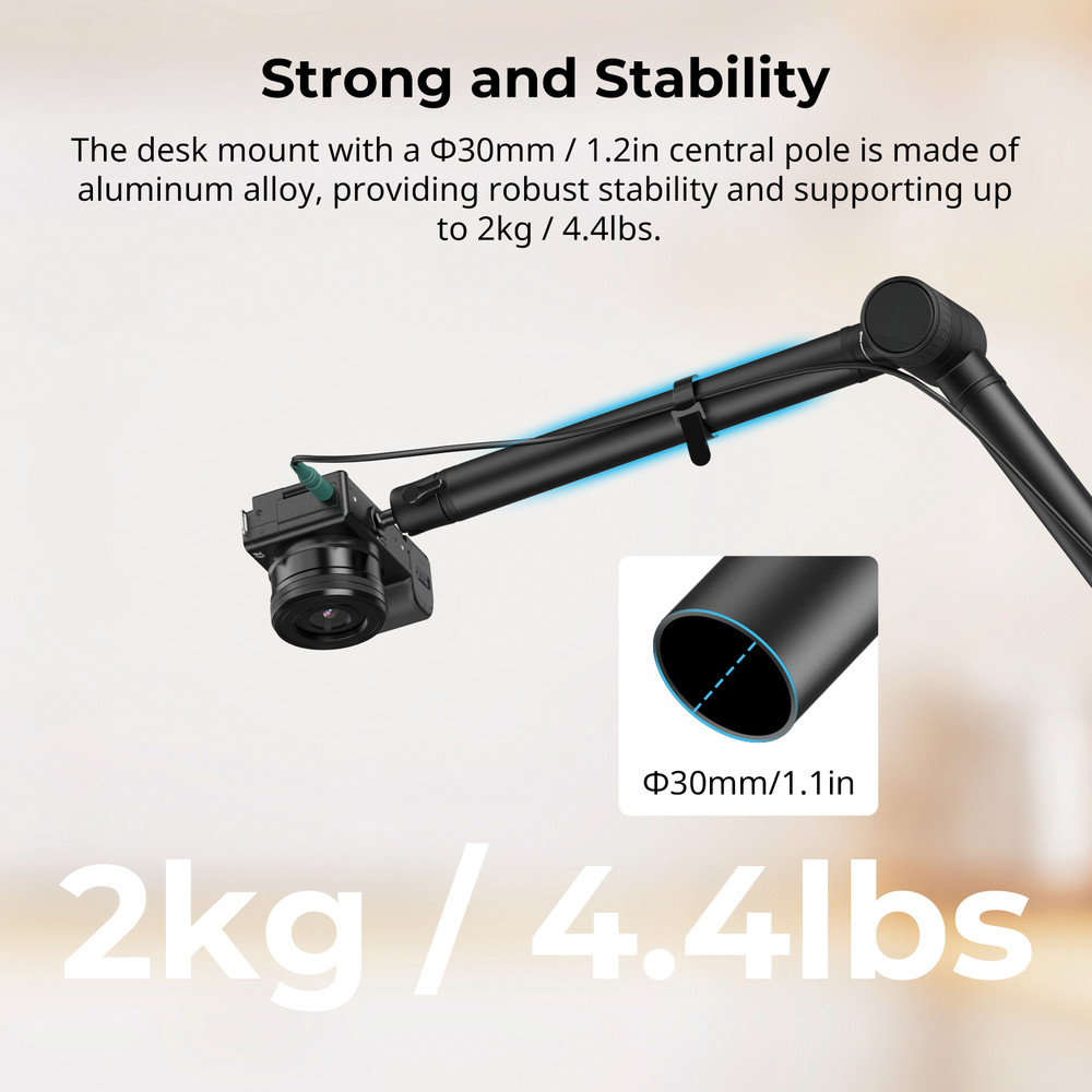 SmallRig Overhead 3-Section Desktop Camera Bracket Max Load to 4.4lbs 4324