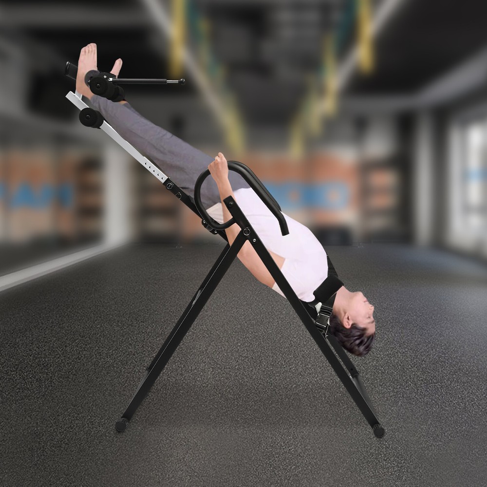 Foldable Inversion Table for Back Pain Relief and Muscle Relaxation