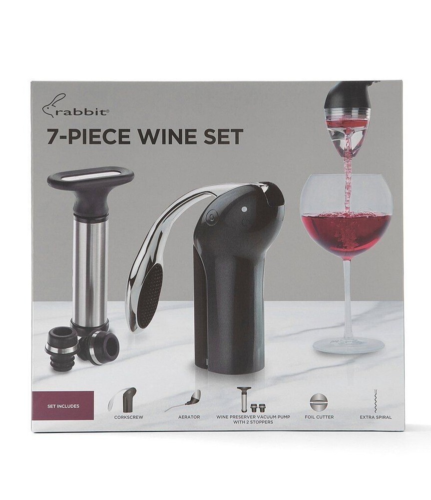 Rabbit 7-Piece Wine Bar Gift Set , NEW!!!!!
