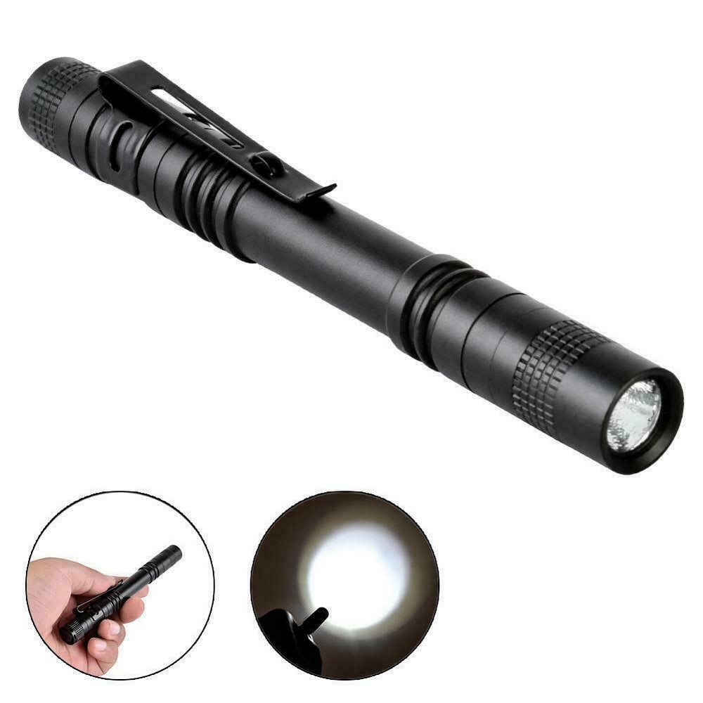 2x 900000lm Tactical Small Flashlight LED Torch Light Mini Super Bright Penlight