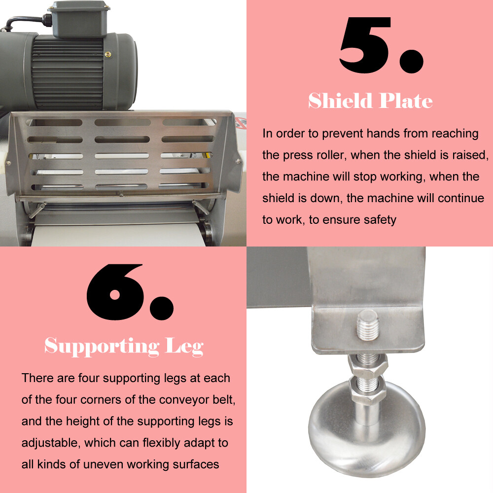 Dough Sheeter Pizza Dough Roller Sheeter Machine Press Pastry Maker 110V