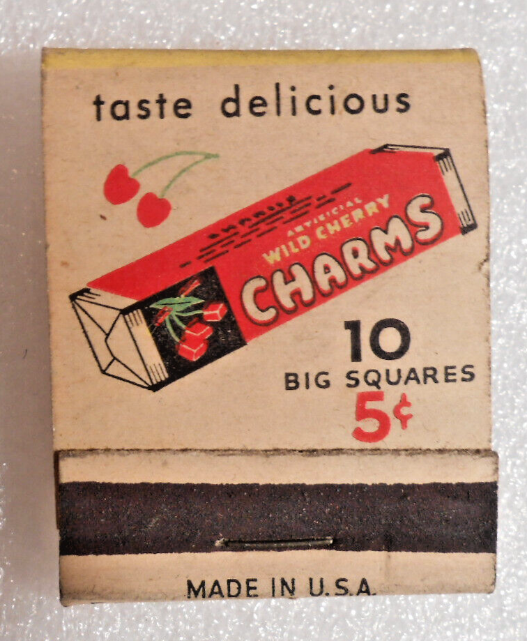 FULL 1940's CHARMS CANDY Unused & Unstruck Matchbook. Nice