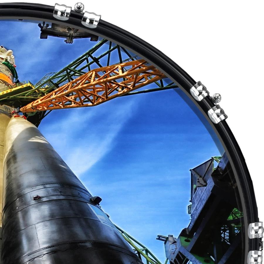 20" Custom Bass Kick Drum Front Head Graphical Graphic Rocket Pad