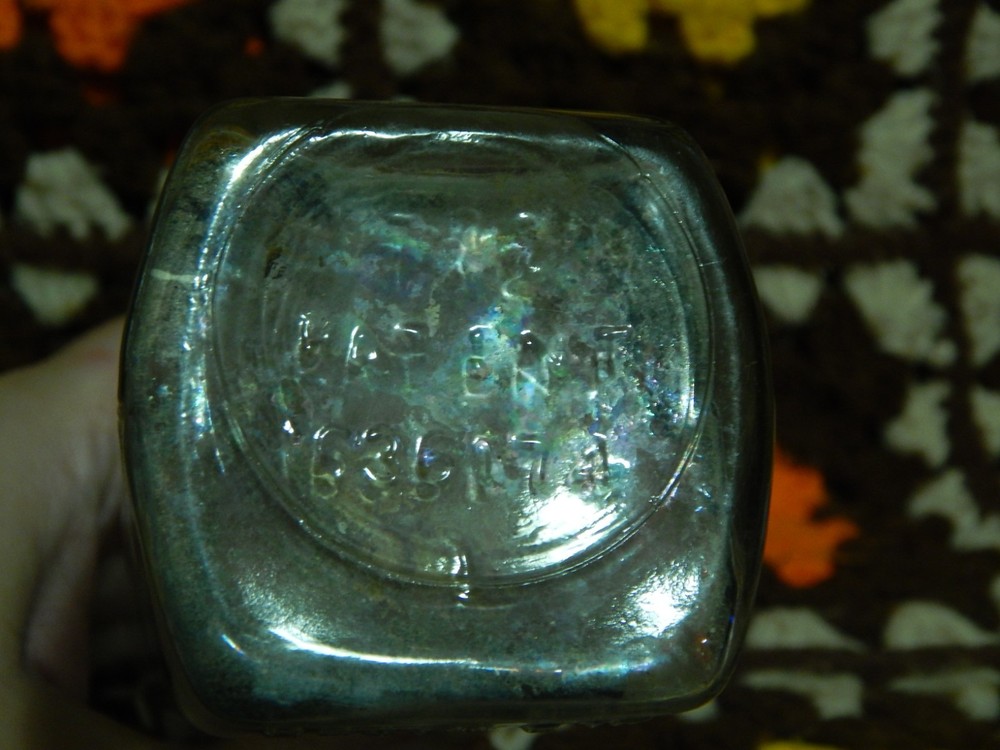 Vintage 'Old Witch' Embossed 2 Sides Indented/Ribbed 7.5'' Bottle Empty