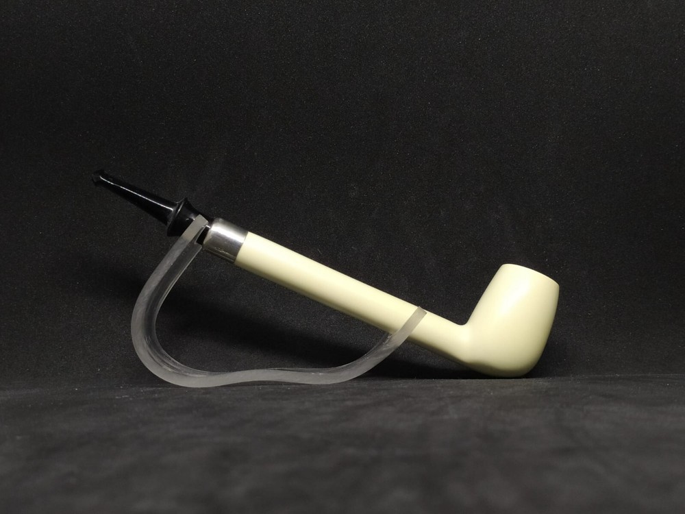 Billard Meerschaum Pipe Long Shank Silver Spigot Stem