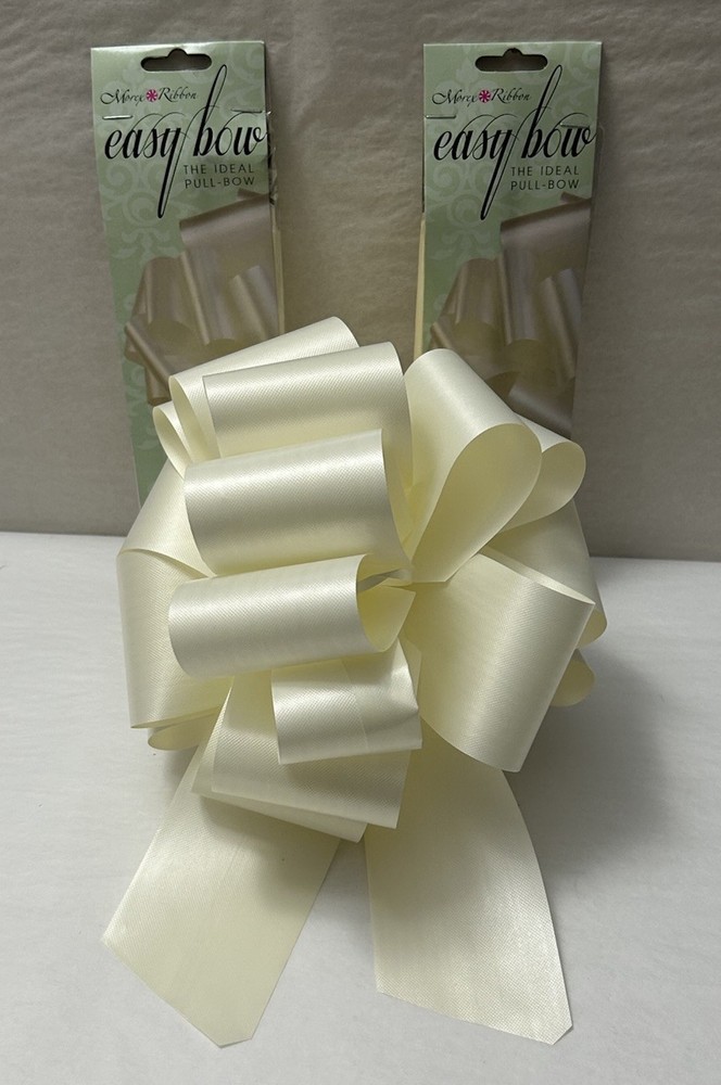 New Morex Easy Bow 8" Ivory 3-PACK Just Pull The Strings! (SH4)