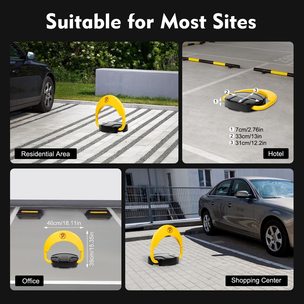 Car Parking Spot Lock Remote Control Anti-Collision Foldable Barrier Auto Sensor