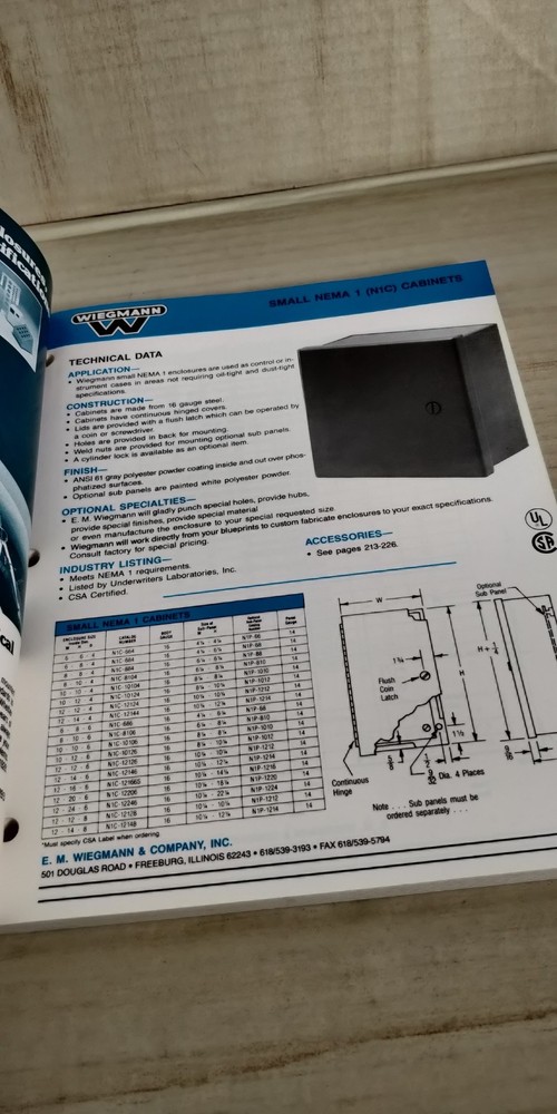 WIEGMANN engineering Catalog 5th edition electrical enclosures C2