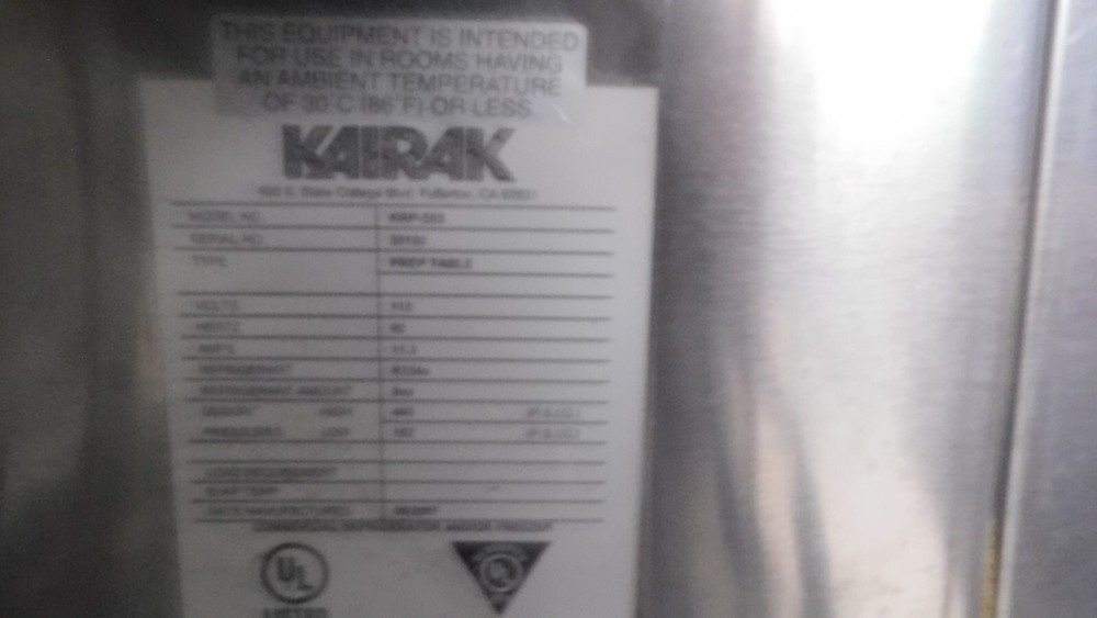 PREP. PIZZA, SANDWITCH TABLE REFRIGERATED ()