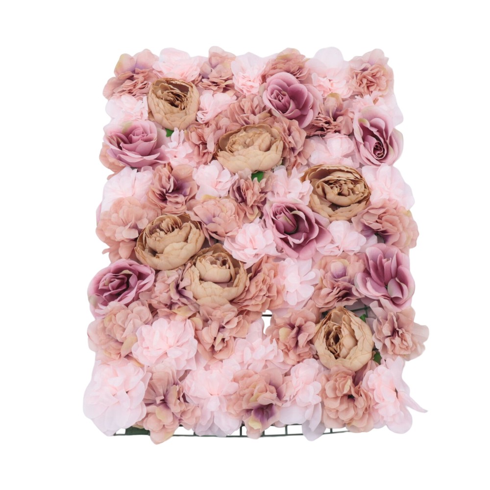 60x40cm Silk Rose Artificial Flower Wall Panel Wedding Party Backdrop Decoration