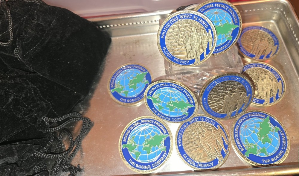 Boeing Global Privacy Program challenge coins