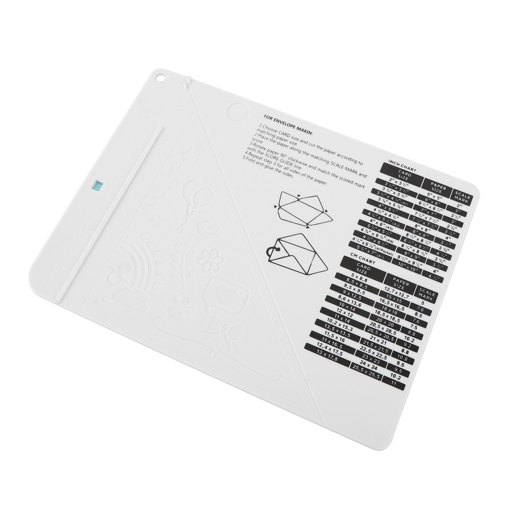 Multipurpose Scoring Board Envelope Maker Scribing and Measuring Tool for Crafts