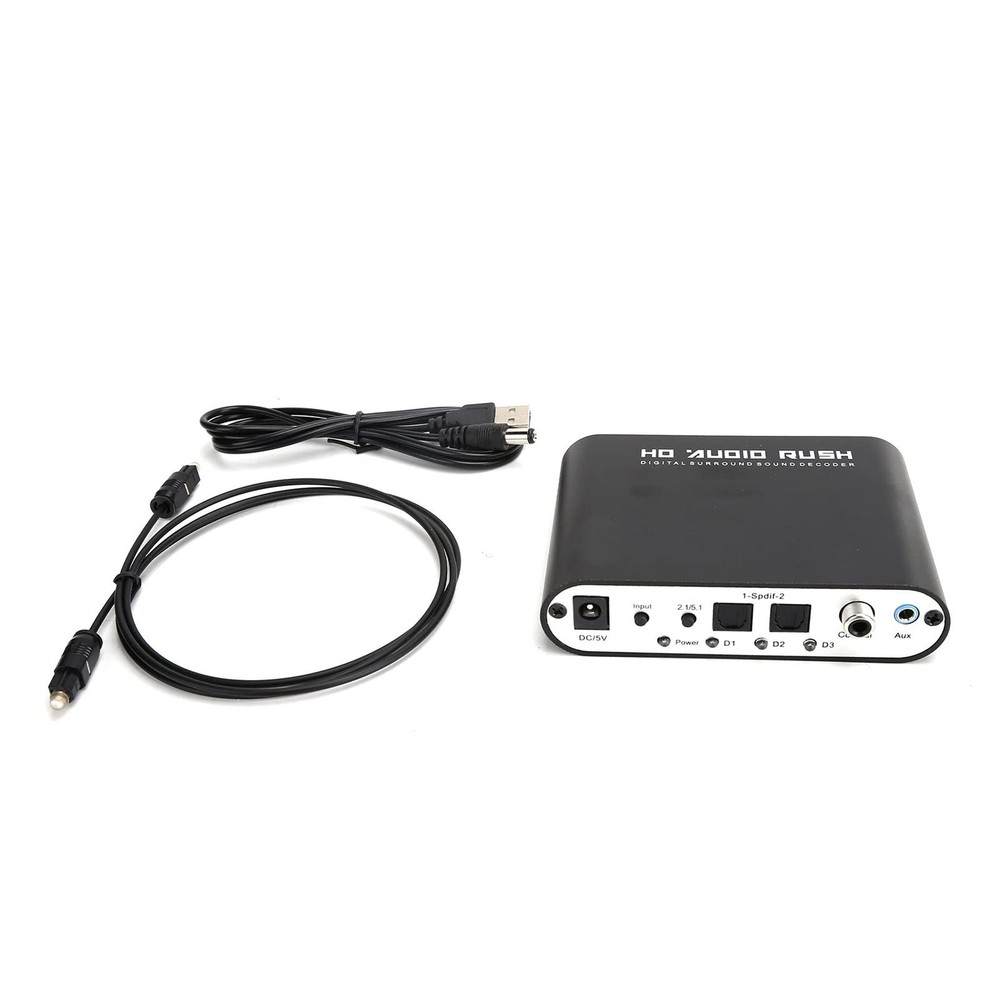 Audio Decoder 5.1CH DTS Converter Digital Audio Converter Digital Optical Coa...