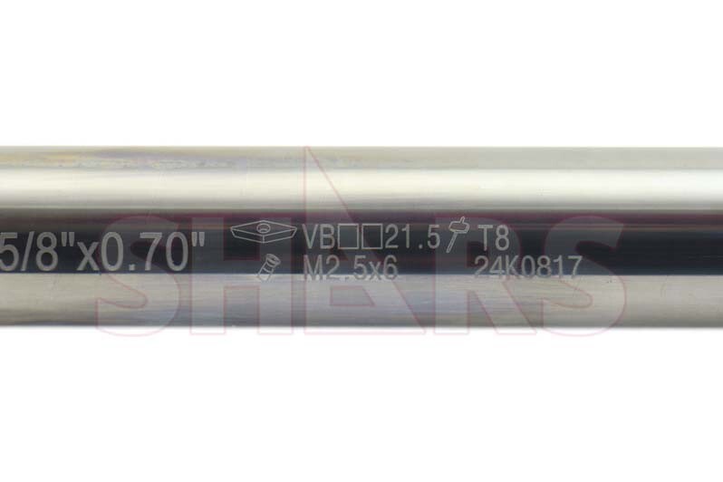 SHARS 5/8" LH SVJBL Coolant Through Indexable Solid Carbide Boring Bar VBMT S]