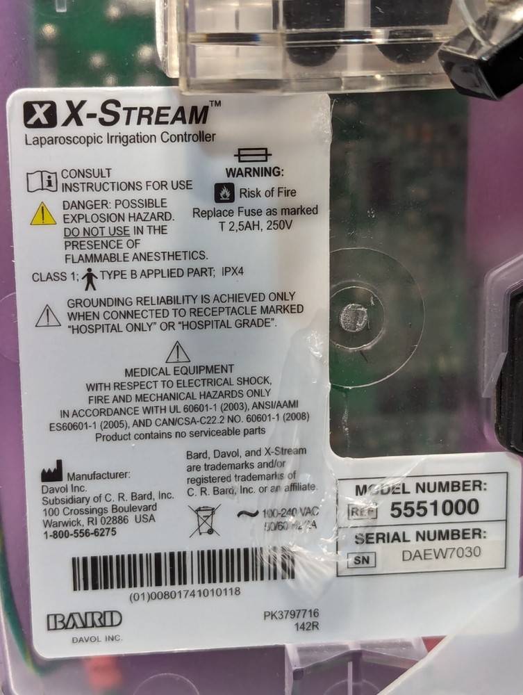 Davol X-Stream 5551000 Laparoscopic Irrigation Controller