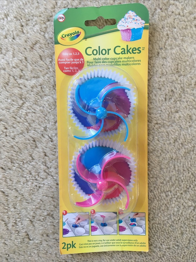 Crayola" Color Cakes "Multi Color Cupcake Makers 2 pack NIP