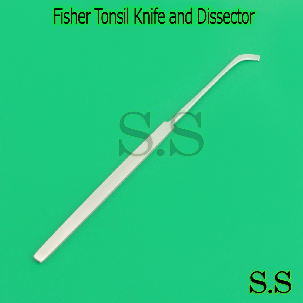 Fisher Tonsil Knife and Dissector 8.5", sharp tip Tonsil Instrument