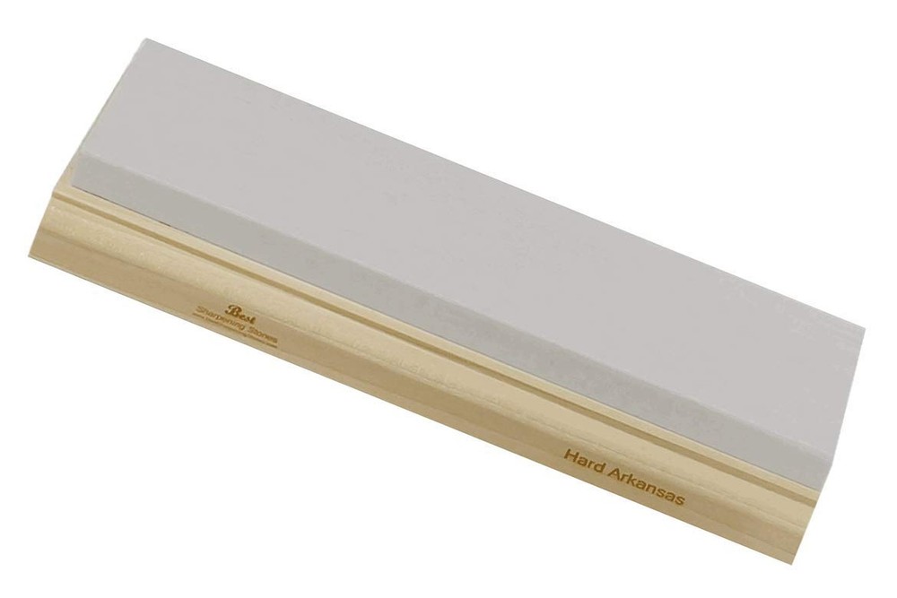 Arkansas Sharpening Stone Set - Wood Mounted 8" 8 inch