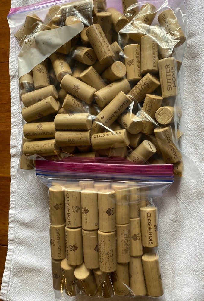 150 Used Wine Corks- All Synthetic Great Crafting Condition!