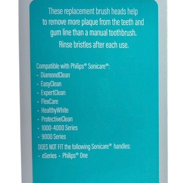 8 Pack Replacement Toothbrush Brush Heads - HELPS REMOVE MORE PLAQUE GENTLY