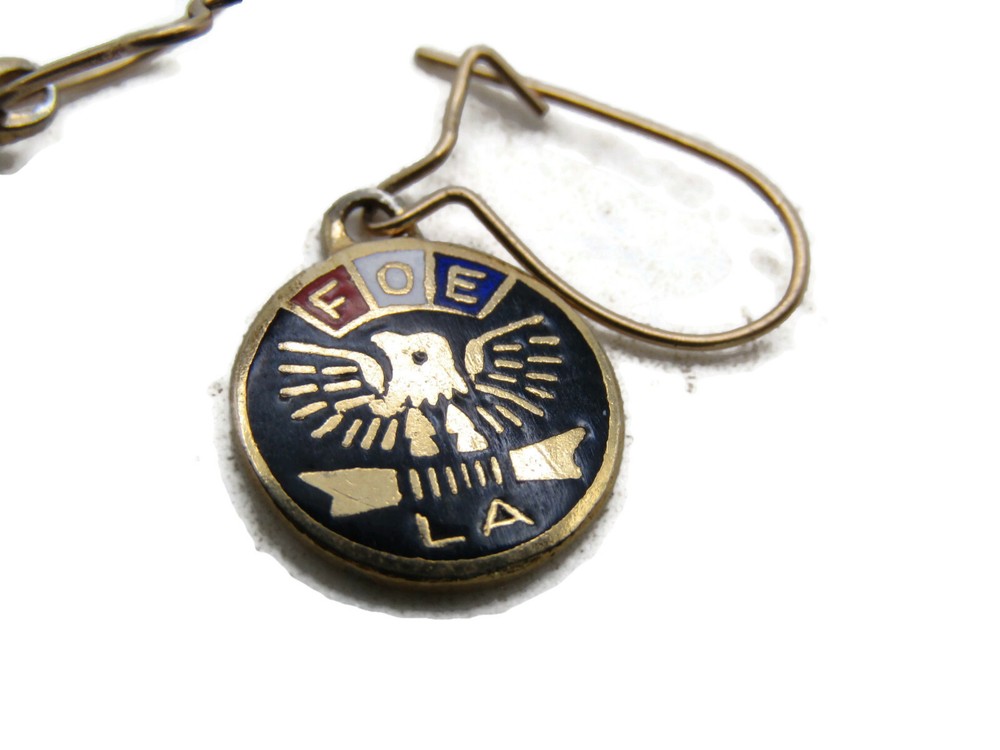 F.O.E. LA Eagle Earring Set Black & Gold Tone