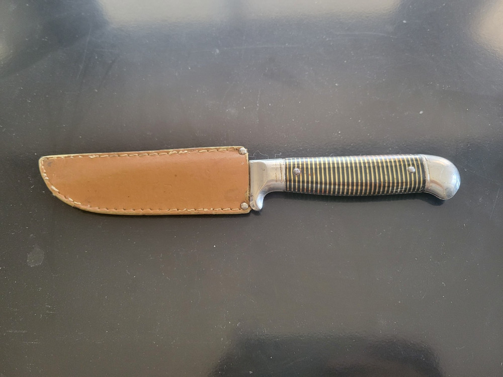 Vintage Imperial Prov RI USA Fixed Blade Knife Solid Handle
