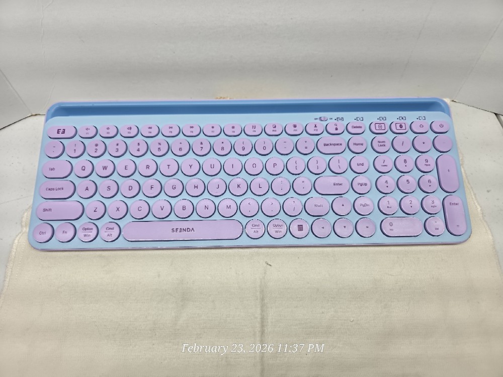 Vintage Seenda Bluetooth Keyboard & Mouse for iPad Android Multi Blue  Purple
