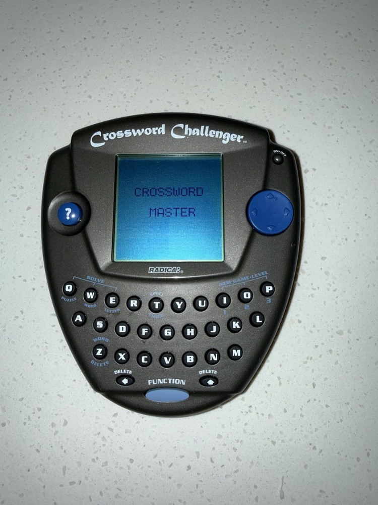 Radica Crossword Challenger handheld electronic game Released Around 1999