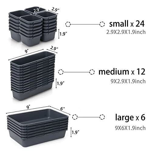 42 Pack Tool Box Organizer Tool Tray Dividers, Rolling Tool Assorted Colors