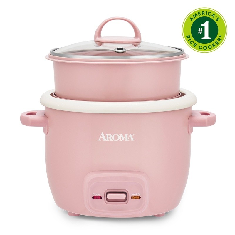 4-Cup Rice Cooker W/ Pop-Up Steamer Nonstick Ceramic Automatic Warm Function New