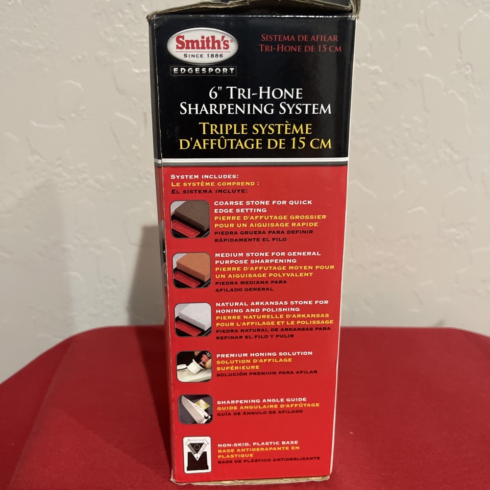 Smith's TRI-6 Arkansas Tri-Hone Sharpening Stones System