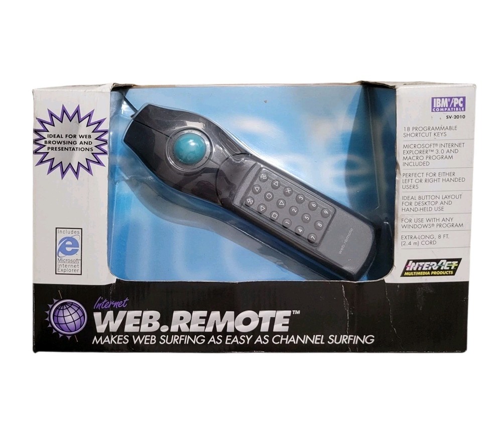 Interact Web.Remote Internet Surfing Remote Control Ball Mouse PC SV-2010 - NIB