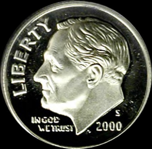 2000 90% Silver Roosevelt Dime Deep Cameo Gem Proof
