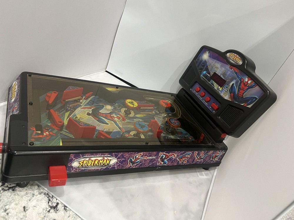 Marvel SPIDER-MAN 3 2007 Table-Top Mini Pinball Machine Used Tested WORKS