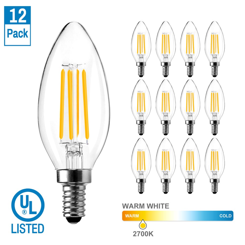 BRIMAX E12 LED Candle Light Bulbs Candelabra Chandelier Bulb Replacement 40W 60W