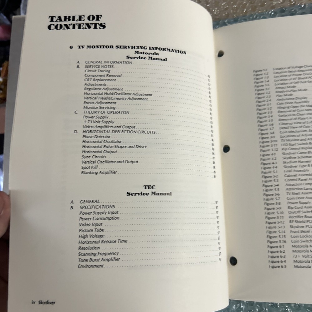 Original Sky Diver Atari manual ARCADE Video GAME owners manual