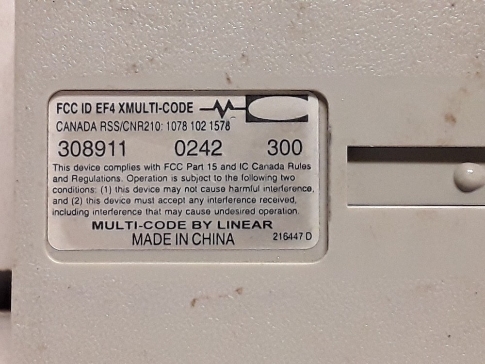 Multi-code single button Garage Door & gate remote opener 308911