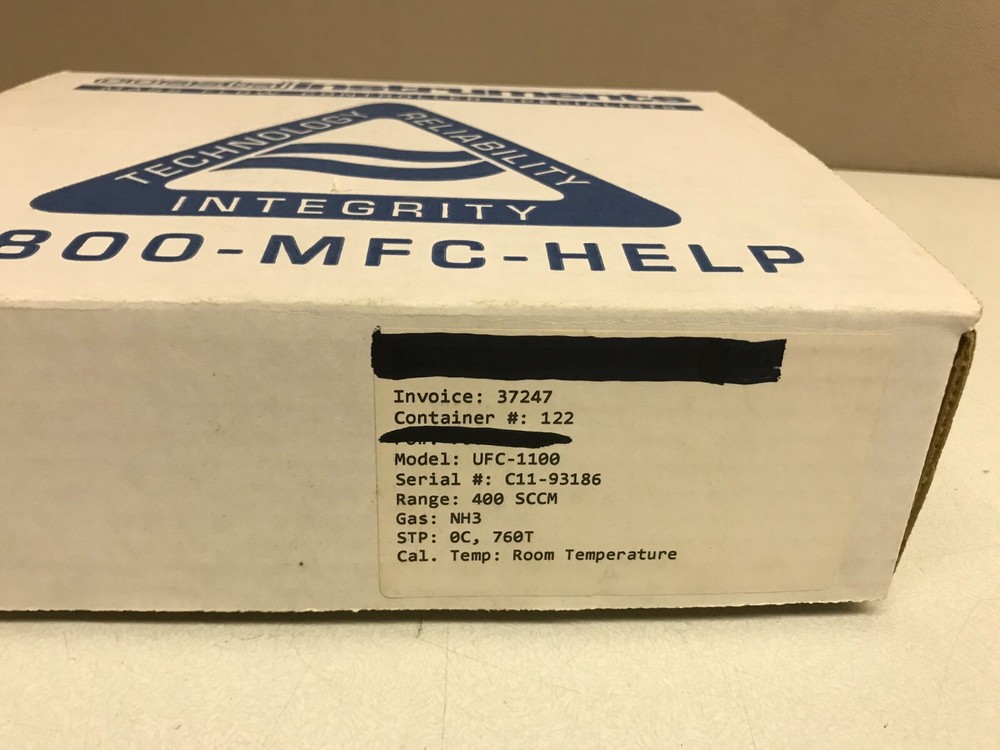 UNIT UFC-1100 Mass Flow Controller 400 sccm NH3 Gas