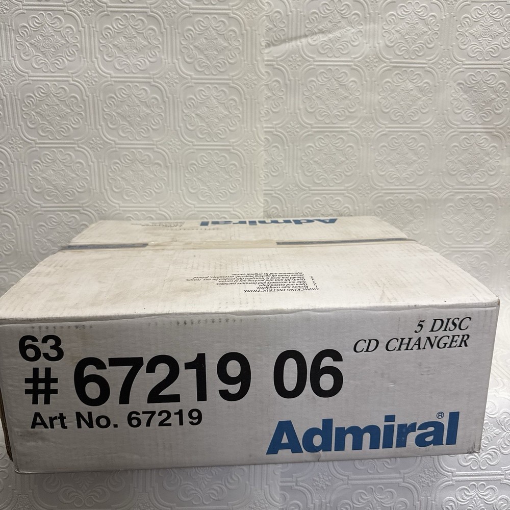 Admiral 5 Disc Changer CD Player Model With Remote & Manual GRD67219A Tested