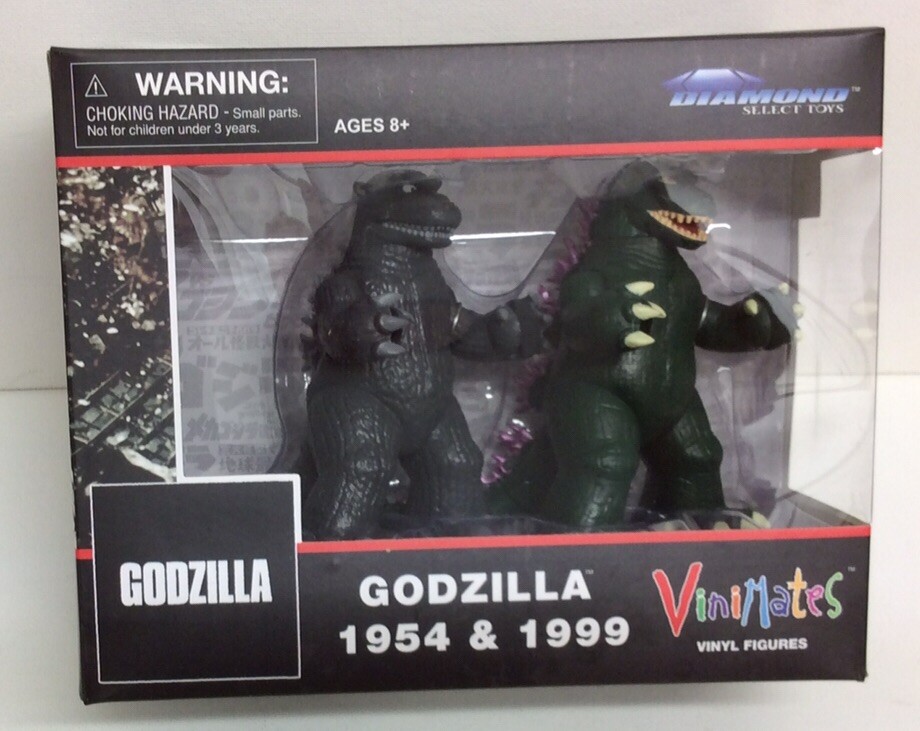 DIAMOND SELECT VINIMATES GODZILLA 1954 & GODZILLA 1999 2-PACK 4” TALL FIGURES