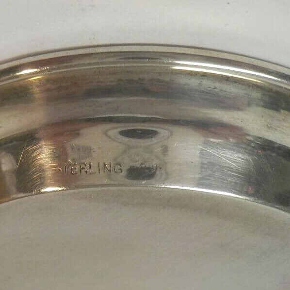 Pair Sterling Silver Butter Pats, Monogram "R"