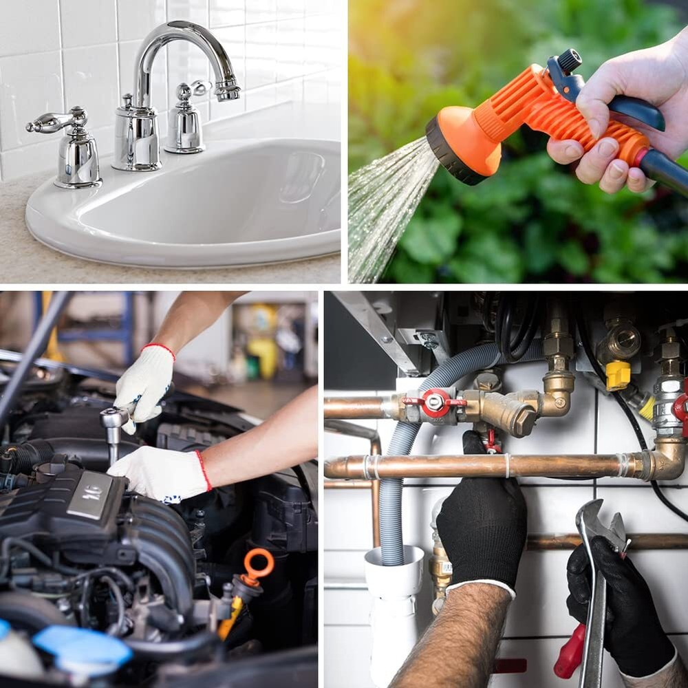 O Ring Kit, 950 Pcs Rubber O-Ring Assortment 3/64" ~ 63/64" 950pcs, Black