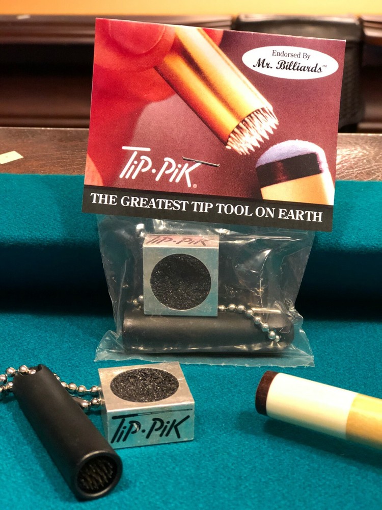 Mr. Billiards Tip Pik Shadow Shaper PLUS Scuffer Tool with Key Chain!