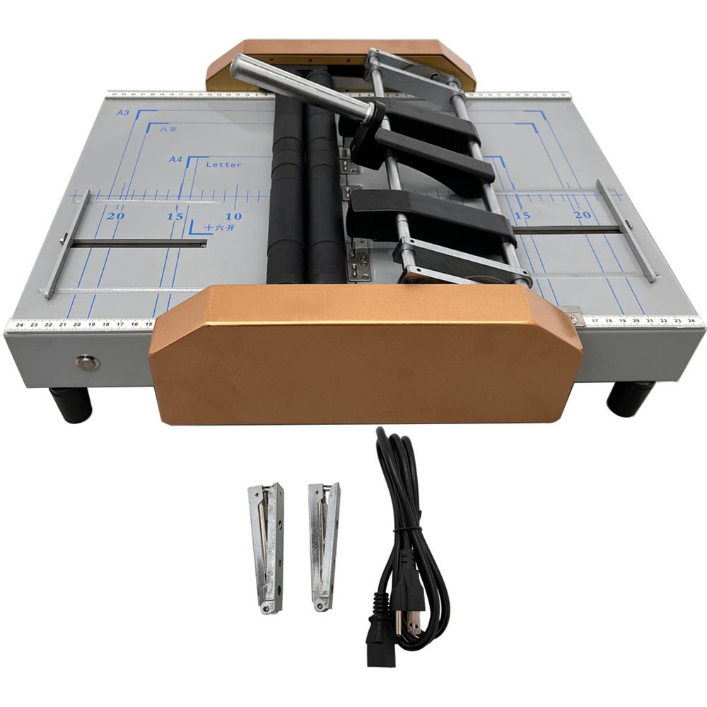 110V Automatic Booklet Maker Book Binder Booklet Folding and Binding Machine