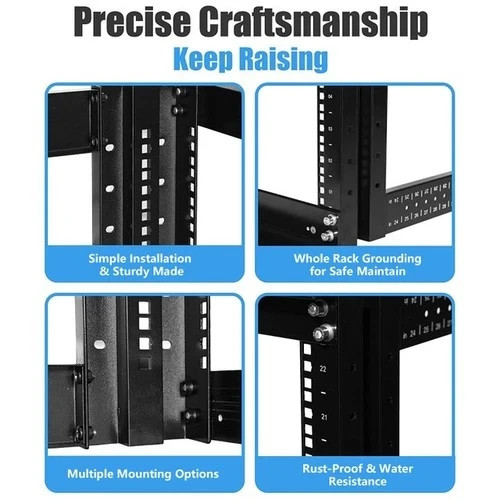 New 27U 4 Post Server Rack Open Frame Data Network Enclosure19" Adjustable Depth